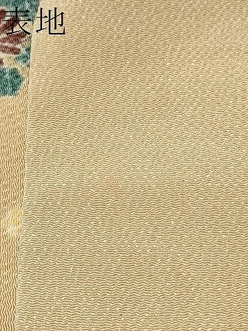 平和屋着物●九寸名古屋帯 草花文 鬼しぼ縮緬 正絹 逸品 CAAR7898hy