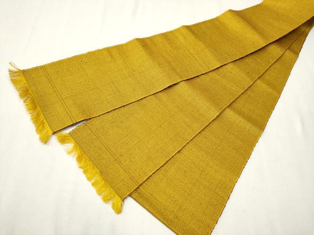 平和屋着物●本場黄八丈 半幅帯 霞文 正絹 逸品 CAAR7919hy