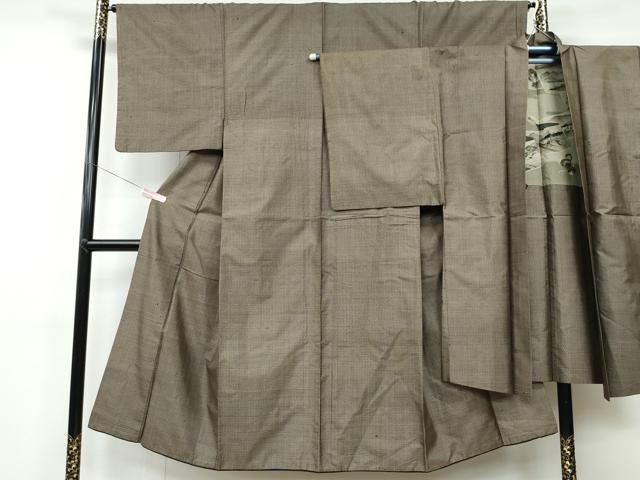 平和屋着物●男性 本場大島紬 アンサンブル 吉祥文 正絹 逸品 CAAR8124vf