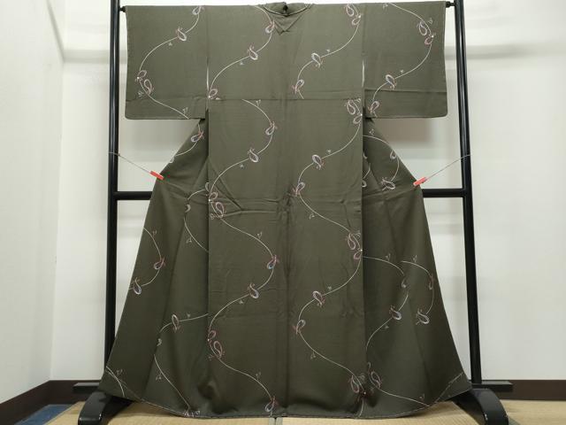 平和屋着物●上質な小紋 瓢箪 正絹 逸品 未使用 CAAR8151vf