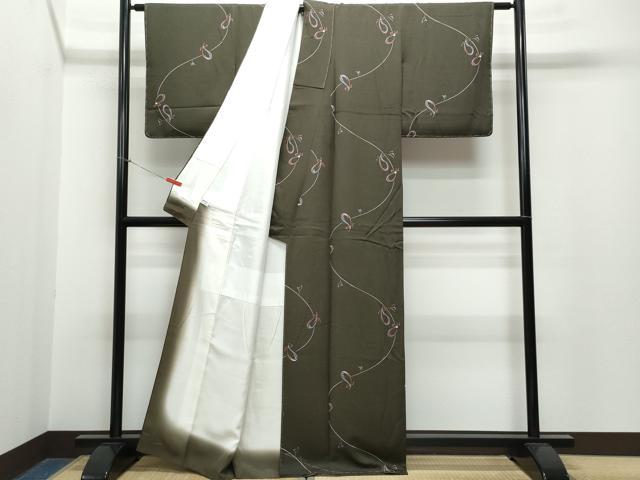 平和屋着物●上質な小紋 瓢箪 正絹 逸品 未使用 CAAR8151vf
