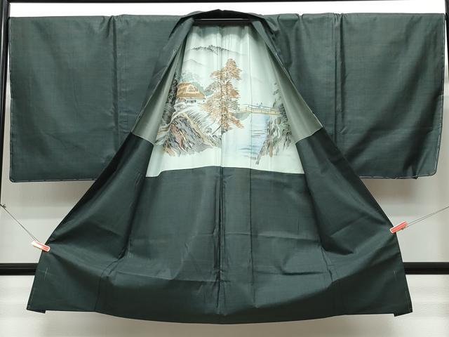 平和屋着物●男性 本場大島紬 アンサンブル 前山織物謹製 草木染 160亀甲 総詰め 証紙付き キングサイズ 正絹 逸品 未使用 CAAR8219vf