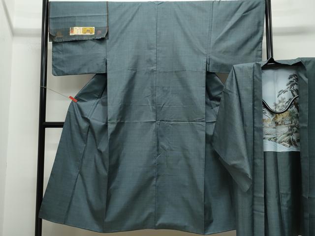 平和屋着物●男性 本場大島紬 アンサンブル 100亀甲 総詰め 証紙付き 正絹 逸品 CAAR8290vf