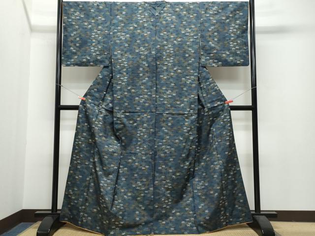 平和屋着物●本場大島紬 7マルキ 笹 正絹 逸品 CAAR8330vf