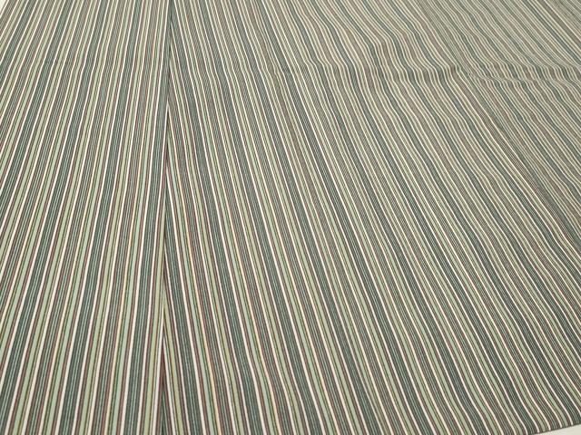 平和屋着物#道中着 縞 ロング丈 正絹 逸品 CAAR9150id