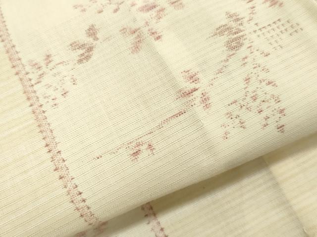 平和屋着物*夏物 小紋 絽 枝花文 洗える着物 CAAR9444ev