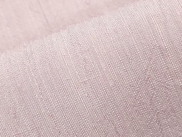 平和屋着物▽上質な紬 単衣 紬 撫子色 正絹 逸品 CAAU0448ev