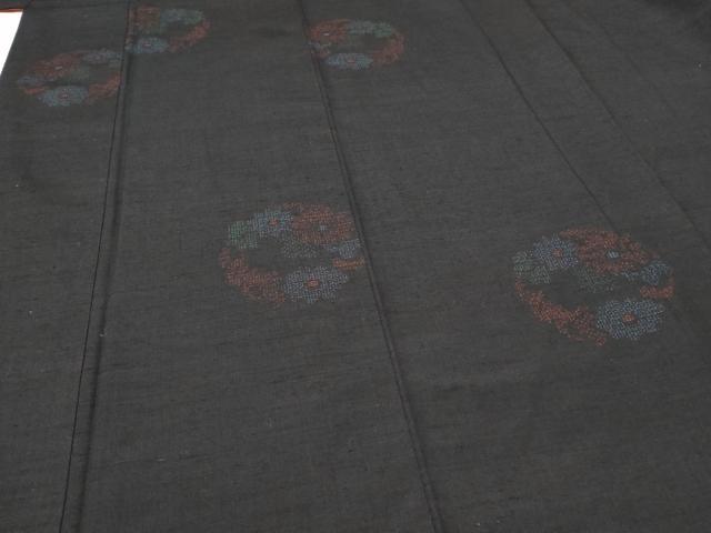 平和屋着物●結城紬 80亀甲 花丸文 正絹 逸品 CAAS0017th