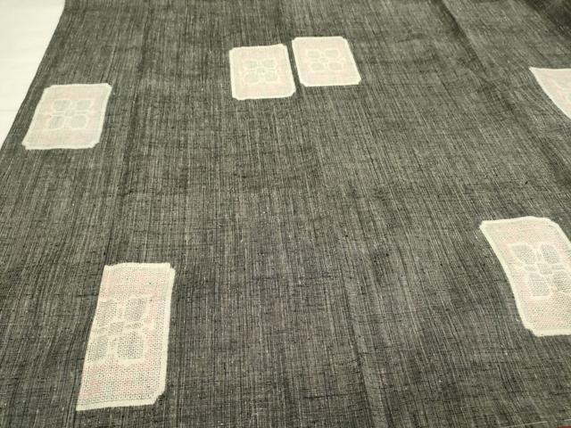 平和屋着物●本場結城紬 100亀甲 吉祥花文 正絹 逸品 CAAS0069th