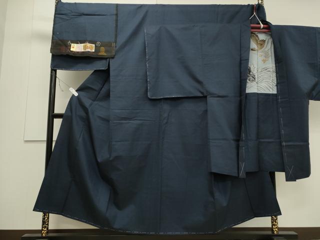平和屋着物●男性 本場大島紬 アンサンブル 100亀甲 総詰め キングサイズ 正絹 逸品 未使用 CAAS0087th