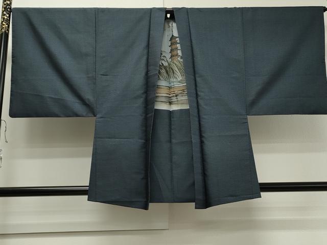 平和屋着物●男性 本場大島紬 アンサンブル 100亀甲 総詰め 正絹 逸品 CAAS0125th