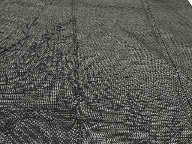 平和屋着物●訪問着 紬地 100亀甲 草花文 正絹 逸品 CAAS0158th