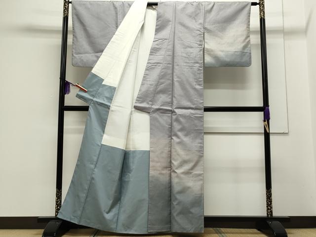 平和屋着物●訪問着 本場染大島紬 霞文 正絹 逸品 CAAS0219th