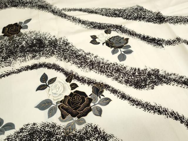 平和屋着物●訪問着 バラ 流水文 金彩 正絹 逸品 CAAS0244th