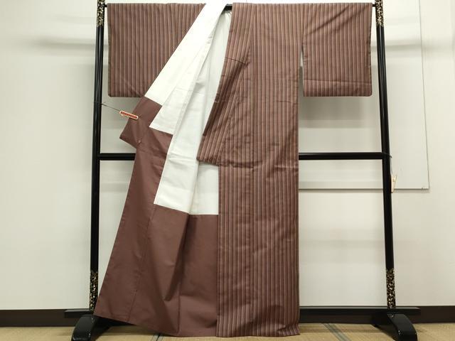 平和屋着物●上質な紬 間道 さが美扱い 正絹 逸品 CAAS0331th