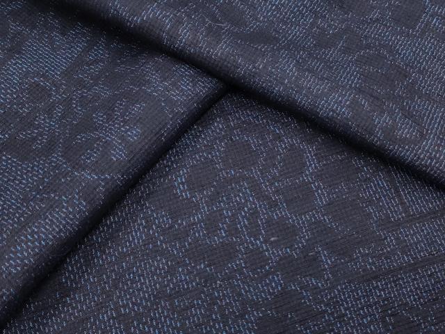 平和屋着物●結城紬 風景花文 正絹 逸品 CAAS0374th