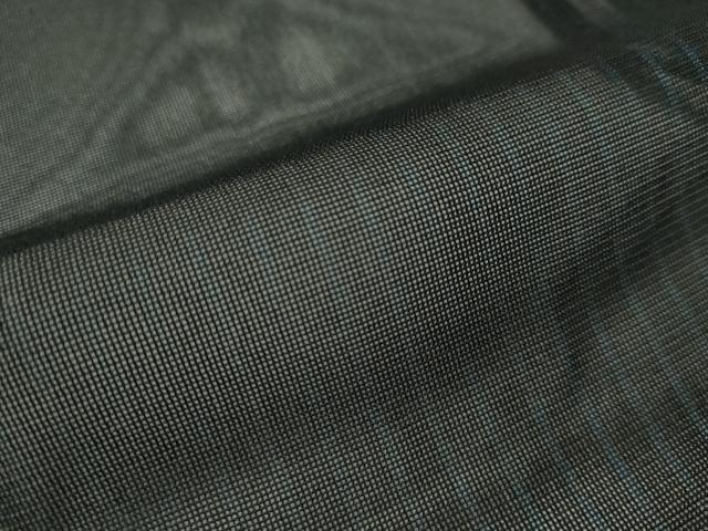 平和屋着物▽道行コート スリーシーズン 春夏秋 塵除け 紗 縞 ロング丈 黒地 正絹 逸品 CAAS0536vp