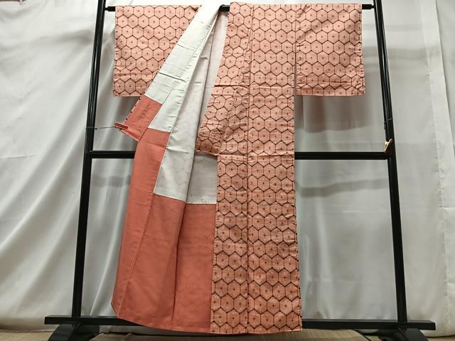 平和屋着物■上質な紬 亀甲文 正絹 逸品 CAAS1467xe