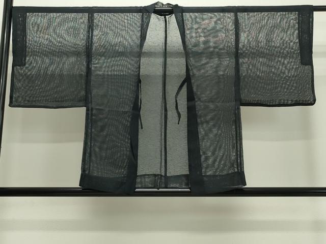 平和屋着物▽羽織 スリーシーズン 春夏秋 塵除け 雲取り紋紗 羊羹色 正絹 逸品 CAAS1958gh