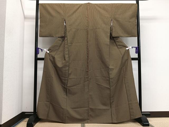 平和屋着物▽小紋 単衣 縞 洗える着物 CAAS2421xi