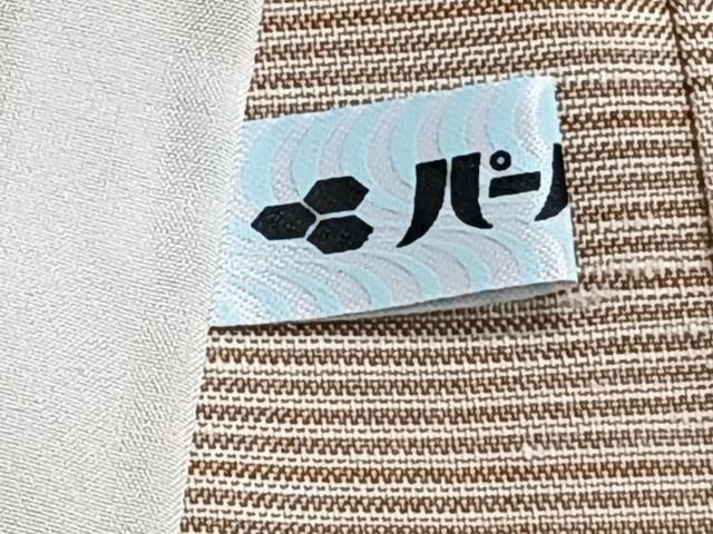 平和屋着物▽上質な紬 単衣 市松文様 正絹 逸品 CAAS2440xi