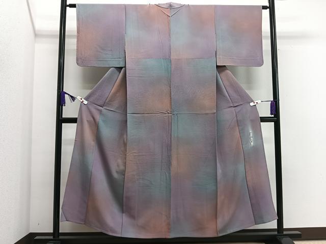 平和屋着物▽染色作家 斉藤三才 小紋 単衣 暈し染め 正絹 逸品 CAAS2447xi
