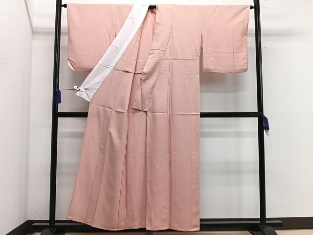 平和屋着物▽上質な色無地 単衣 花唐草地紋 一斤染色 正絹 逸品 CAAS2452xi
