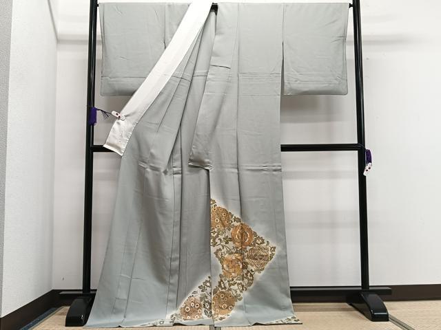 平和屋着物▽豪華色留袖 駒刺繍 鳳凰更紗花文 暈し染め 金彩 単衣 正絹 逸品 CAAS2459xi