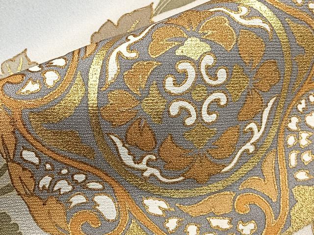 平和屋着物▽豪華色留袖 駒刺繍 鳳凰更紗花文 暈し染め 金彩 単衣 正絹 逸品 CAAS2459xi