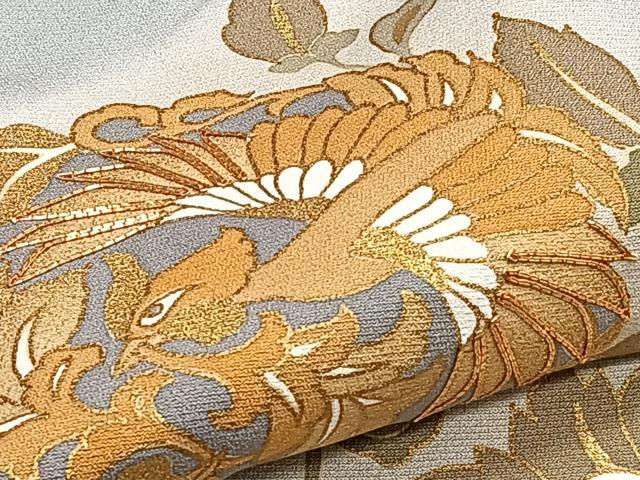 平和屋着物▽豪華色留袖 駒刺繍 鳳凰更紗花文 暈し染め 金彩 単衣 正絹 逸品 CAAS2459xi