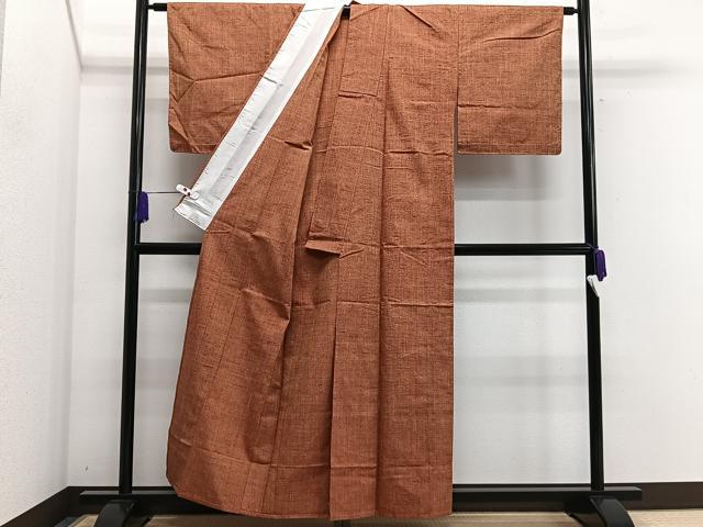 平和屋着物▽上質な紬 単衣 縞 正絹 逸品 CAAS2460xi
