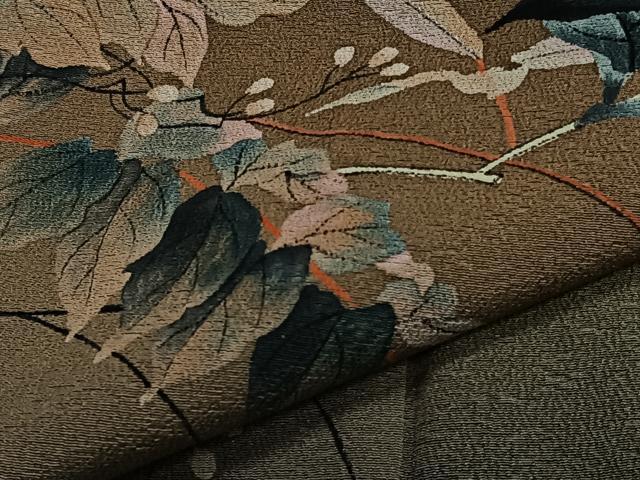 平和屋着物▽訪問着 単衣 枝花文 暈し染め 正絹 逸品 CAAS2461xi