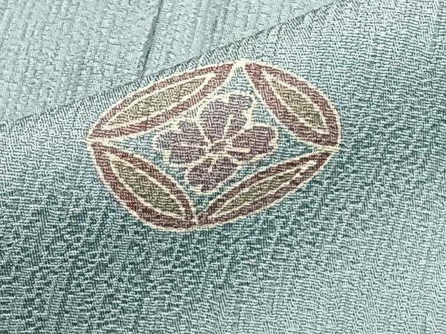 平和屋着物▽上質な小紋 単衣 作家物 七宝花文 正絹 逸品 CAAS2474xi