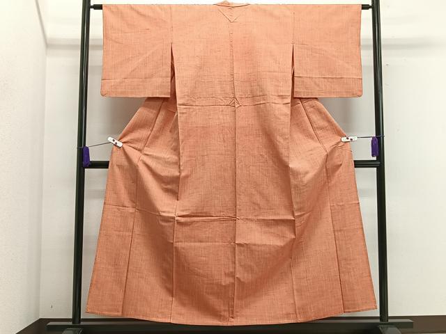 平和屋着物▽上質な紬 単衣 縞 正絹 逸品 CAAS2476xi