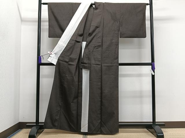平和屋着物▽上質な小紋 単衣 抽象文 正絹 逸品 CAAS2483xi