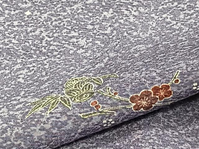 平和屋着物▽上質な小紋 単衣 葡萄蔦の葉文 正絹 逸品 CAAS2489xi