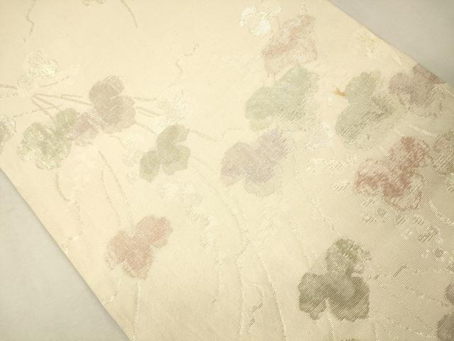 平和屋着物*夏物 六通柄袋帯 蔦の葉文 金糸 正絹 逸品 CAAS3458eg