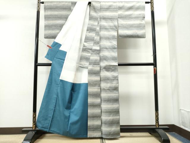 平和屋着物●上質な紬 霞文 正絹 逸品 CAAS6719yc