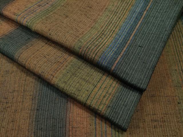 平和屋着物●上質な紬 縞 正絹 逸品 CAAS6879yc