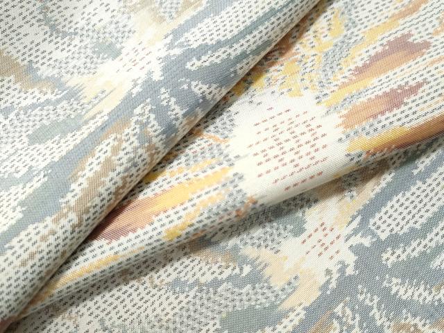 平和屋着物○本場大島紬 白大島 総絣 乱菊 正絹 逸品 未使用 CAAS6950yc