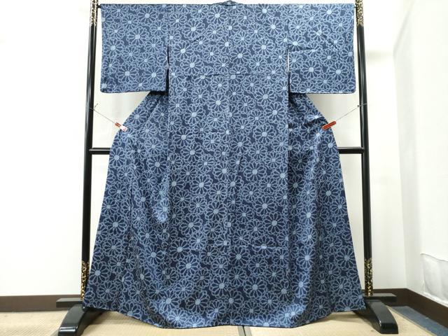 平和屋着物●上質な小紋 総絞 舞花尽くし 胴抜き仕立て 正絹 逸品 未使用 CAAS6996yc