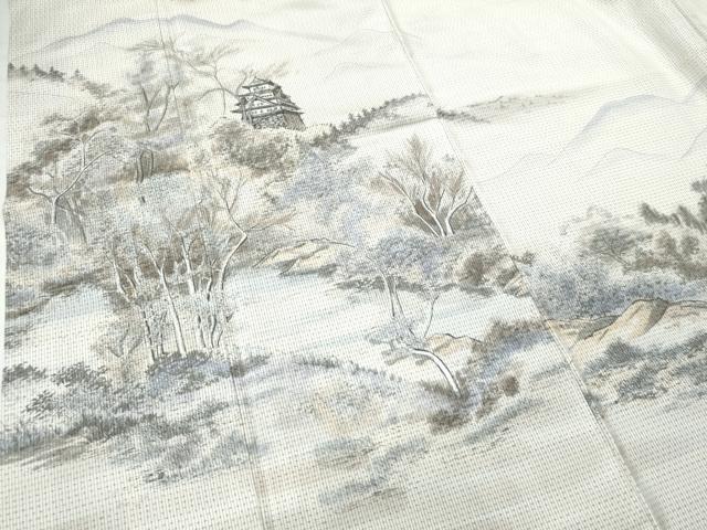 平和屋着物●訪問着 加藤健作 手描き 遠山風景文 正絹 逸品 CAAS7095yc