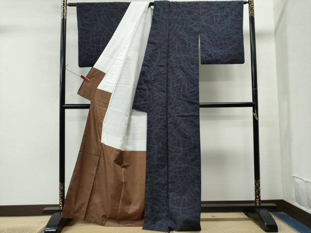 平和屋着物●結城紬 80亀甲 吉祥文 正絹 逸品 CAAS7170yc