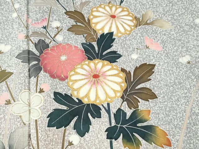 平和屋着物●訪問着 友禅 菊花文 暈し染め 金彩 正絹 逸品 CAAS7202yc