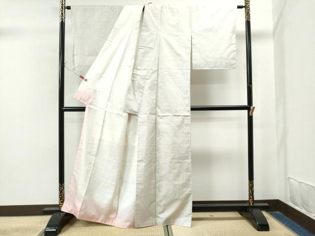 平和屋着物●本場大島紬 白大島 7マルキ 正絹 逸品 未使用 CAAS7206yc