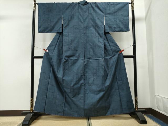 平和屋着物●本場大島紬 9マルキ 瓦文 正絹 逸品 CAAS7247yc