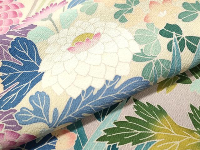 平和屋着物●訪問着 友禅 作家物 鴛鴦草花文 暈し染め 正絹 逸品 CAAS7275yc