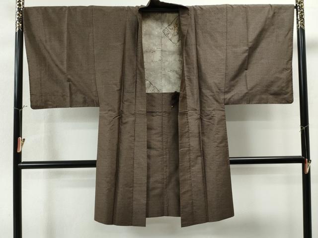平和屋着物●男性 本場大島紬 アンサンブル 吉祥文 正絹 逸品 CAAS7282yc