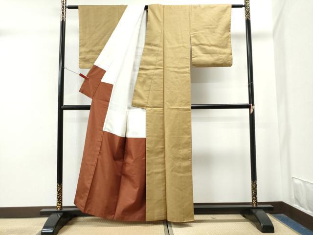 平和屋着物●上質なお召 十字絣 正絹 逸品 CAAS7314yc