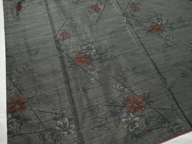 平和屋着物●本場大島紬 枝花文 正絹 逸品 CAAS7364yc